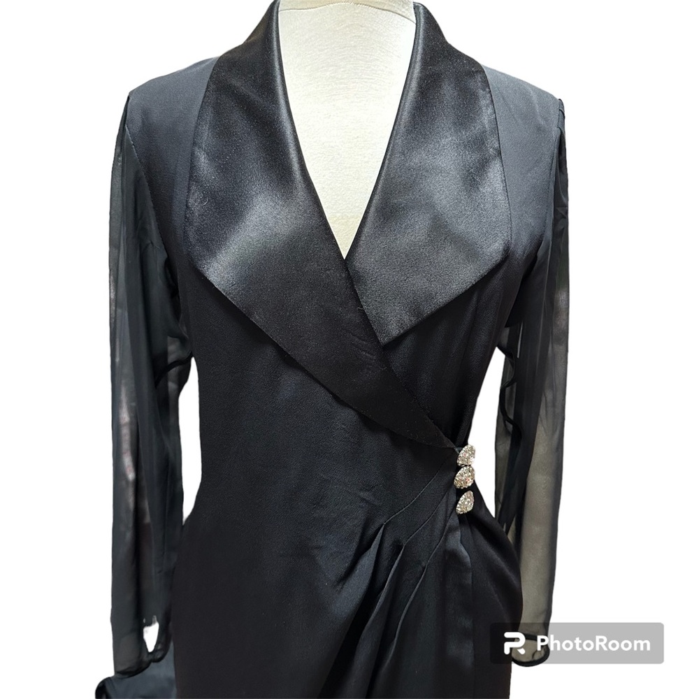 Vintage Tuxedo black dress made in USA - Picture 4 of 5